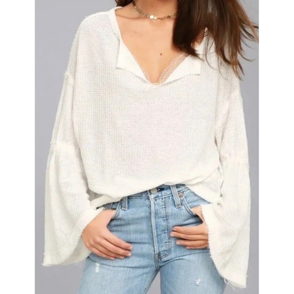 Free People We The Free Dahlia White Thermal Size XS
